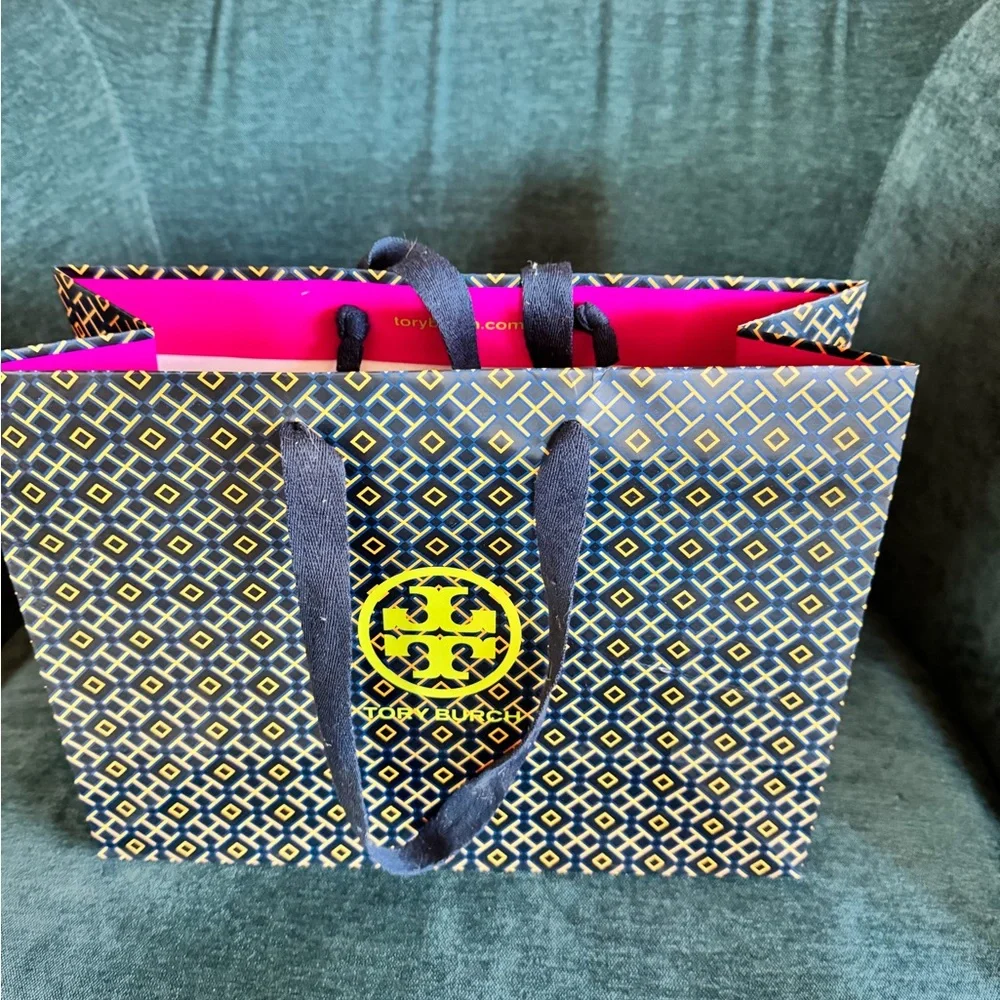 Tory Burch Gift Bag Logo 9”x12”x5” Regift